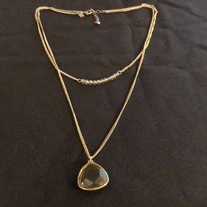 Banana Republic 2 Strand Gold & Smoky Topaz